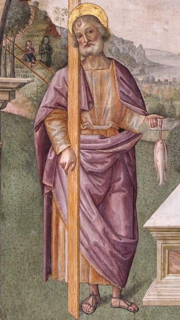 "Tu sarai una colonna di luce nel mio regno"
#santandrea  denominato il Primo chiamato perché fu il primo tra i discepoli ad essere chiamato dal Signore Gesù presso il Giordano. 
È patrono dei pescatori, visto che lui stesso era un pescatore. #30Novembre #Montefalco ♥️