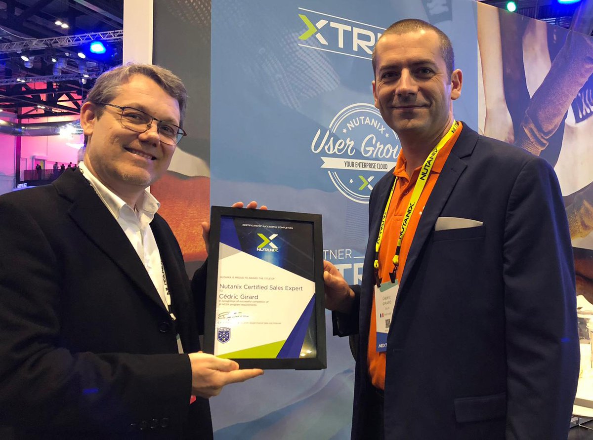 siium_FR's tweet photo. C'est avec une grande fierté que nous avons reçu la certification @nutanix NCSX des mains de @Cyril_VanAgt afin de récompenser le travail de @CdricGIRARD à promouvoir les solutions #Nutanix auprès de nos clients !
Merci à toute l'équipe @NutanixFrance !
https://t.co/eQBagjJqAO https://t.co/fcb2uKJLRL