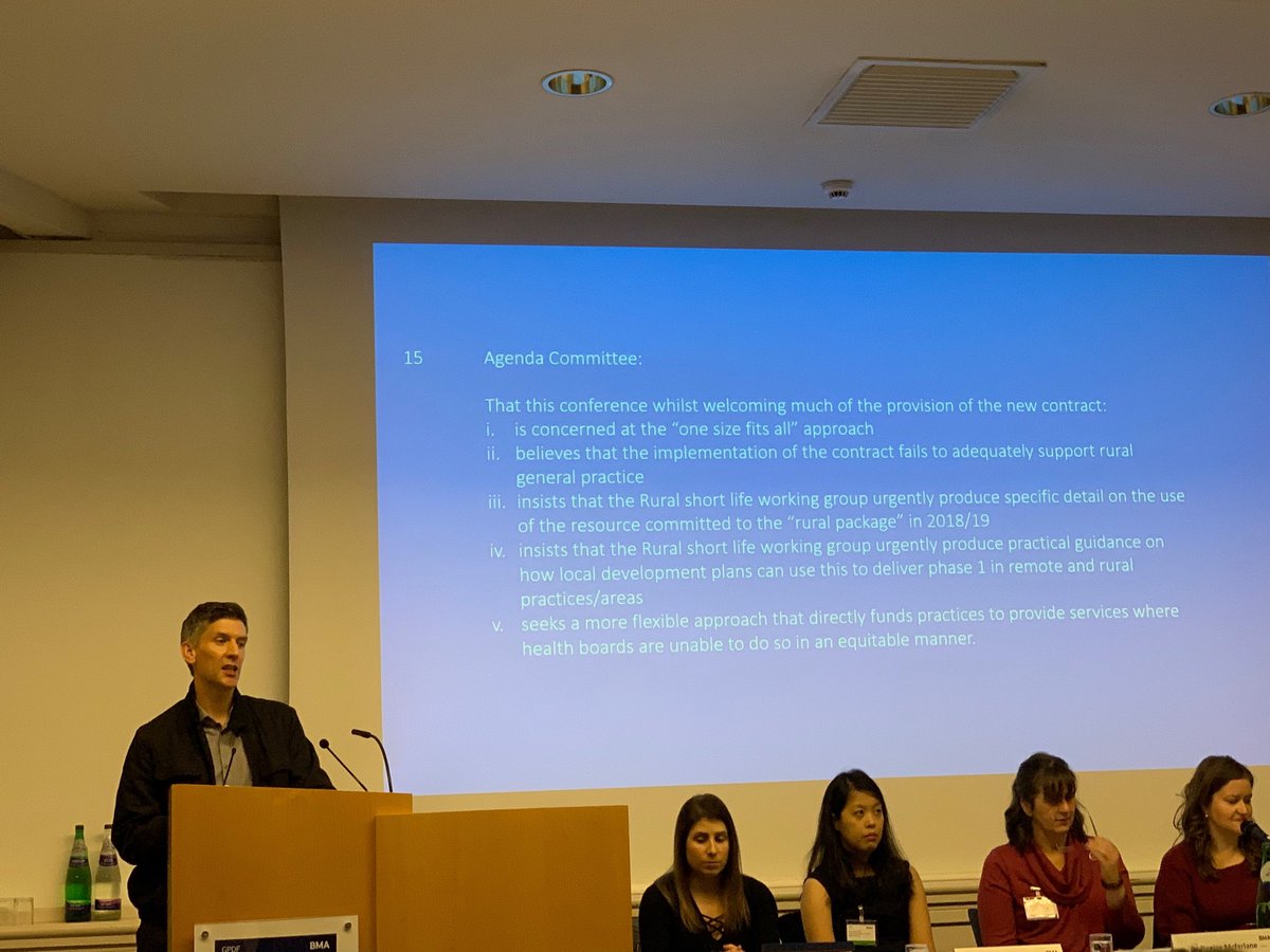 DrIainKennedy's tweet photo. Greg Hammil @NHSaaa talks about the demoralisation felt by Scotland’s rural GPs with the New Scottish GP contract
@RuralPatients @RuralGPScot
#SLMC18
@HighlandLMC
@BMAScotland
@AndrewBuist17 https://t.co/4CczUdbGod
