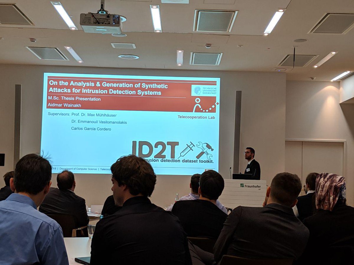 Congrats to <a href="/CYSEC_Darmstadt/">Cybersecurity | TU Darmstadt</a> <a href="/spin_TUDa/">SPIN@TK</a> PhD student Aidmar Wainakh for being shortlisted for the @castforum IT Security award for his master thesis "On the analysis &amp; generation of synthetic attacks for intrusion detection systems"!!!
