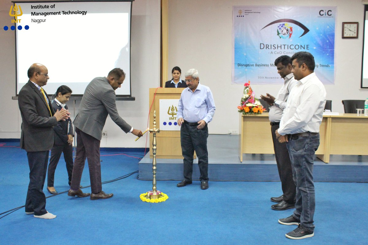 IMT_Nagpur's tweet photo. #IMTNagpur is enamoured to witness a string of intellectual power talks by the doyens of the corporate world in #Drishticone, a #CxOConclave. The event commenced with an inauguration ceremony followed by lighting of lamp by the eminent guests together with our faculty members. https://t.co/mPnsjAtAKr