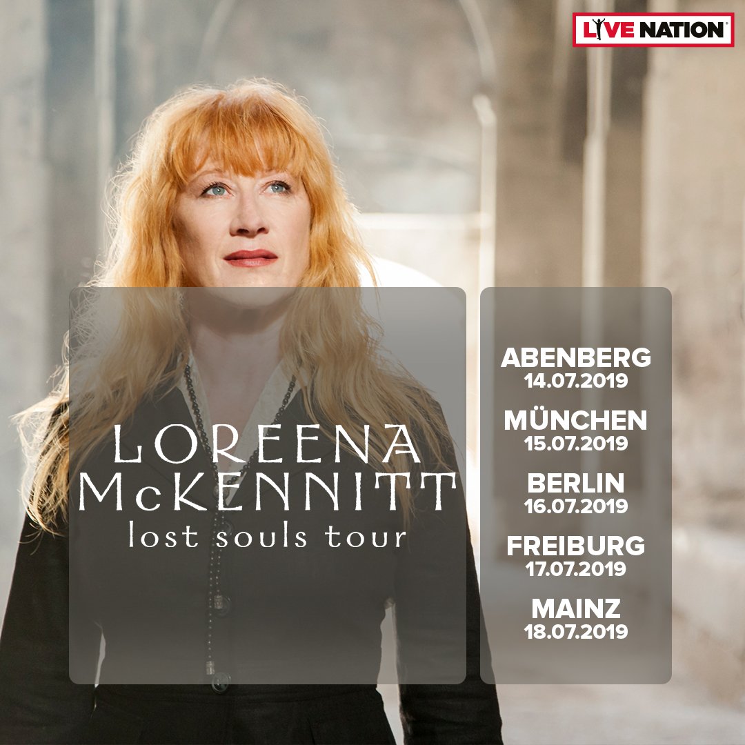 LiveNationGSA's tweet photo. .@loreena erweitert ihr große Lost-Souls Tour um fünf Sommer-Open-Air Konzerte in Abenberg, München, Berlin, Freiburg und Mainz.
Alle Dates und Tickets findet ihr jetzt hier: https://t.co/FzV5ahOhkx https://t.co/ZWgieSJAou