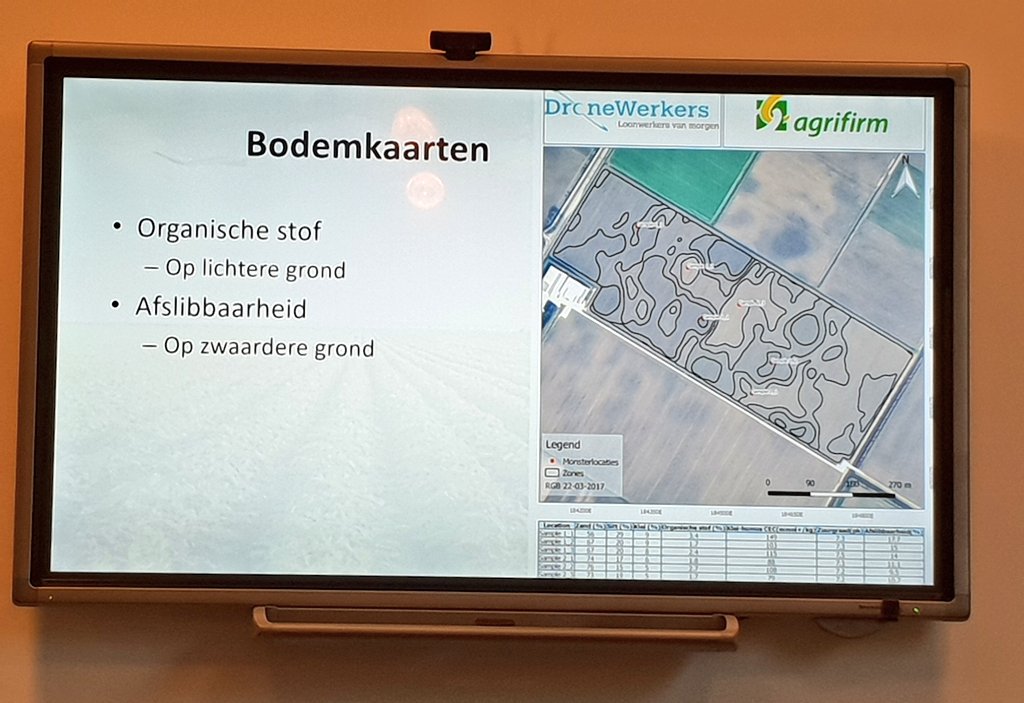 LbThijssen's tweet photo. Ook nieuwe ontwikkelingen m.b.t. bodemdata Os, CeC, EC, van belang tijdens het @Dronewerkers overleg bij @Agrifirm_Plant #bodemhack #akker #Drone https://t.co/xysScn0vPO