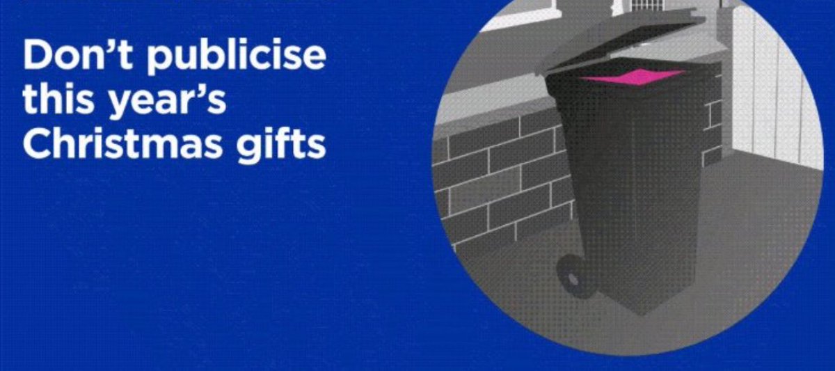 MPSBarnet's tweet photo. #NWBCUProactiveTaskingEast - #CrimePreventionAdvice - ***DON’T PUBLICISE THIS YEARS CHRISTMAS GIFTS***. After Christmas, DON’T leave the empty boxes on display outside your home. Discarded packaging advertises the new gifts you have indoors. #SecureProtectPrevent #1978NW https://t.co/HsNBoz5nv3