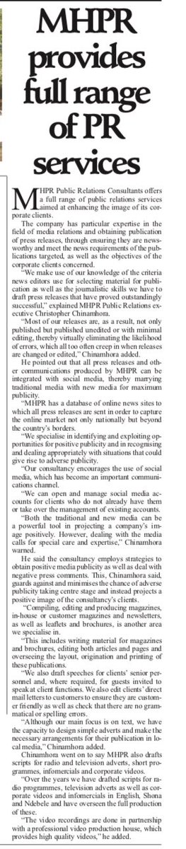 MHPRConsultant's tweet photo. #MHPR provides full range of #PR services #MHPR@20 #MHPRPublicRelations https://t.co/zXkPuN6HXp