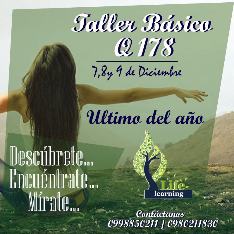 LifeLearningEc_'s tweet photo. Lo  estamos preparando Q178 .📣  “ultimo básico del año” Descubre tu potencial y se un líder, 7, 8 Y 9 de diciembre.

  ¡Inscríbete ya! 👉 través de lifelearning@lifelearning.com.ec https://t.co/D0GM9R0FSD
