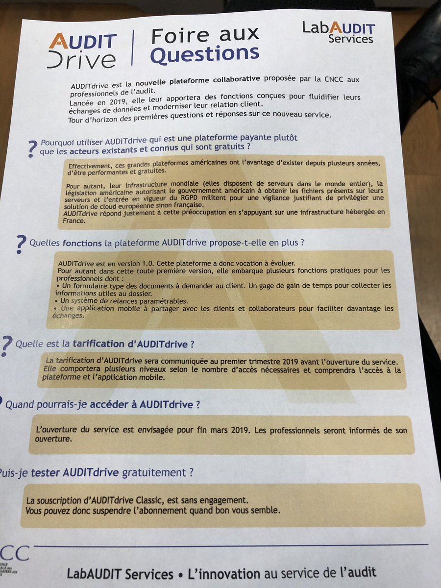 APBAHUON's tweet photo. @CNCC_audit #31èmeAssises #Marseille @CNCCFormation Nouvel outil mis à disposition des consœurs et des confrères « #AuditDrive » une plateforme collaborative pour tous les CAC - un service #LabAudit https://t.co/hDOtWgsEZQ