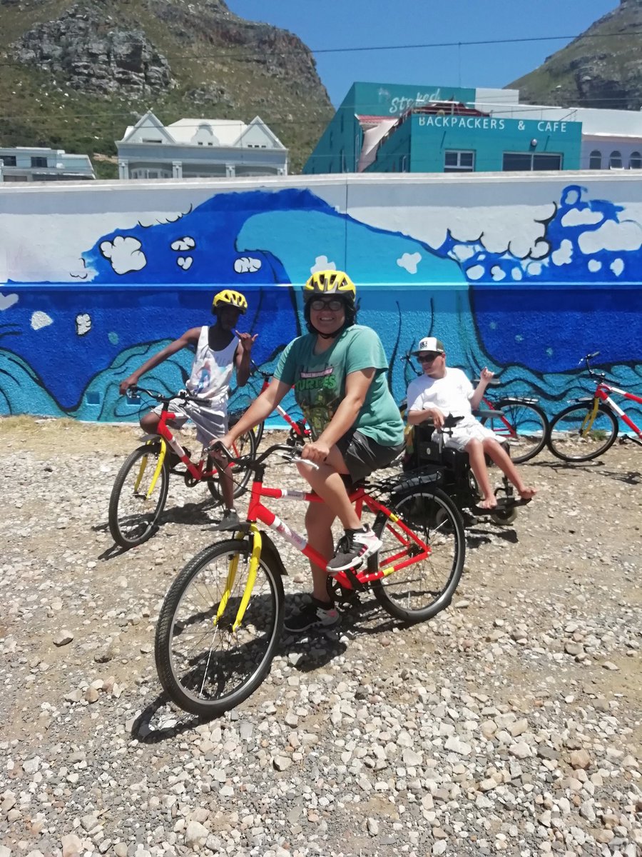TourismTrainCT's tweet photo. @UNICEF_SA We are so proud of @PedalPowerPPA that decided to empower @Muizenberg #BISO #InclusiveSurfingSA in donating 5 #bike4All to assist kids with #Differbality and keeping them safe. https://t.co/gzrd5oSDYf