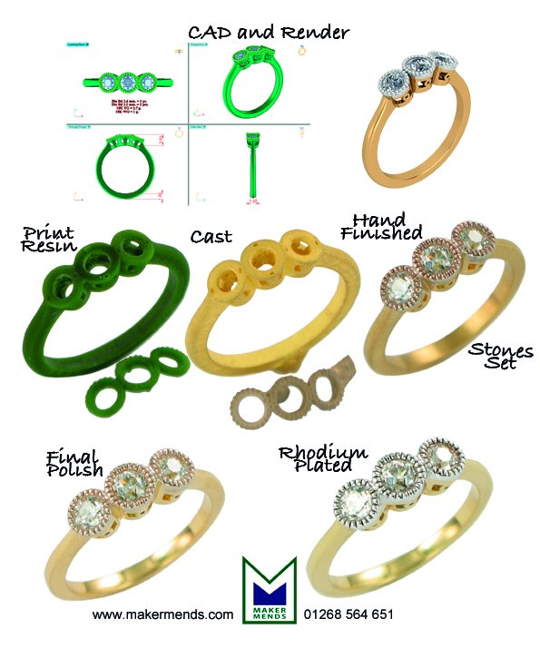 MakerMendsLTD's tweet photo. CAD through to finished ring with a millegrain setting.
#CAD #printresin #millegrain #milligrain #diamondring #custommade #jewellery #jewelry #diamondring #goldcasting https://t.co/kxGxIqqsew