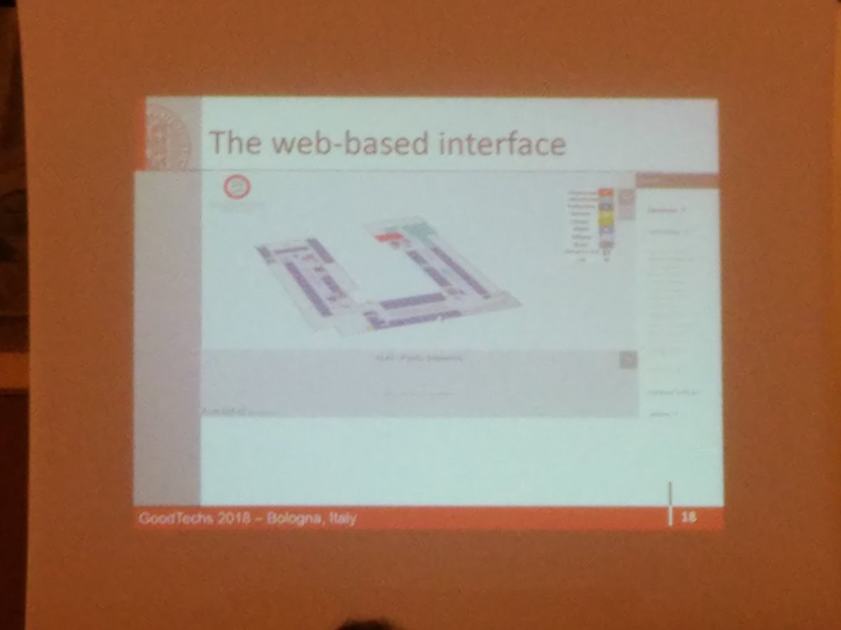 crdesarrollo's tweet photo. Session 10.1 - > IoT and Data Visualization to Enhance Hyperlocal Data in a Smart Campus Context #GOODTECHS2018 #Bologna #GOODTECHS https://t.co/zfYQfFbIQf