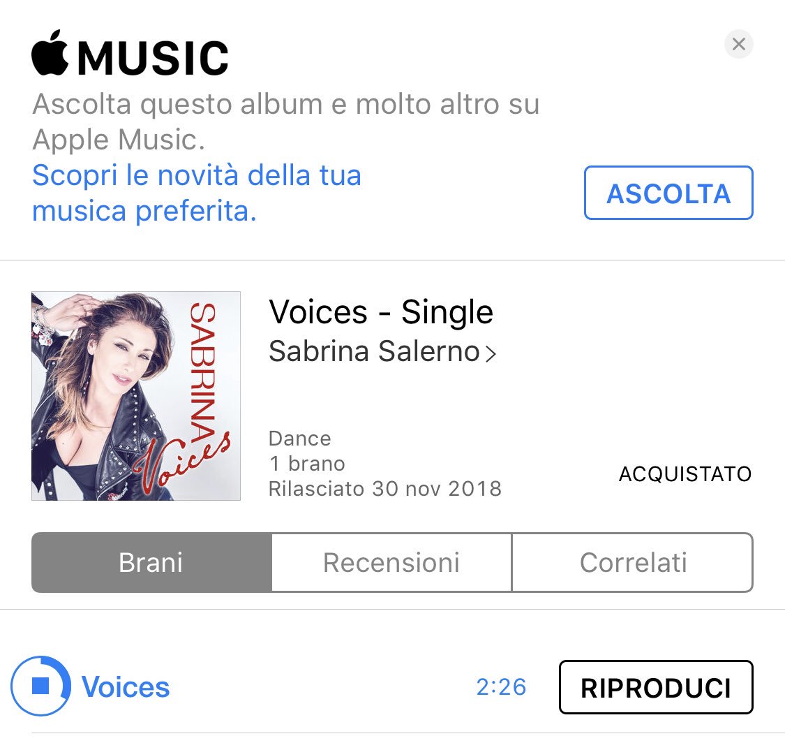 Lei è <a href="/SabrinaSalerno/">Sabrina Salerno</a> un’amica vera... oggi esce il suo singolo... io l’ho già acquistato per cui <a href="/ArmataScanu/">ArmataScanu</a> ORA tocca a VOI ❤️🌹🤟