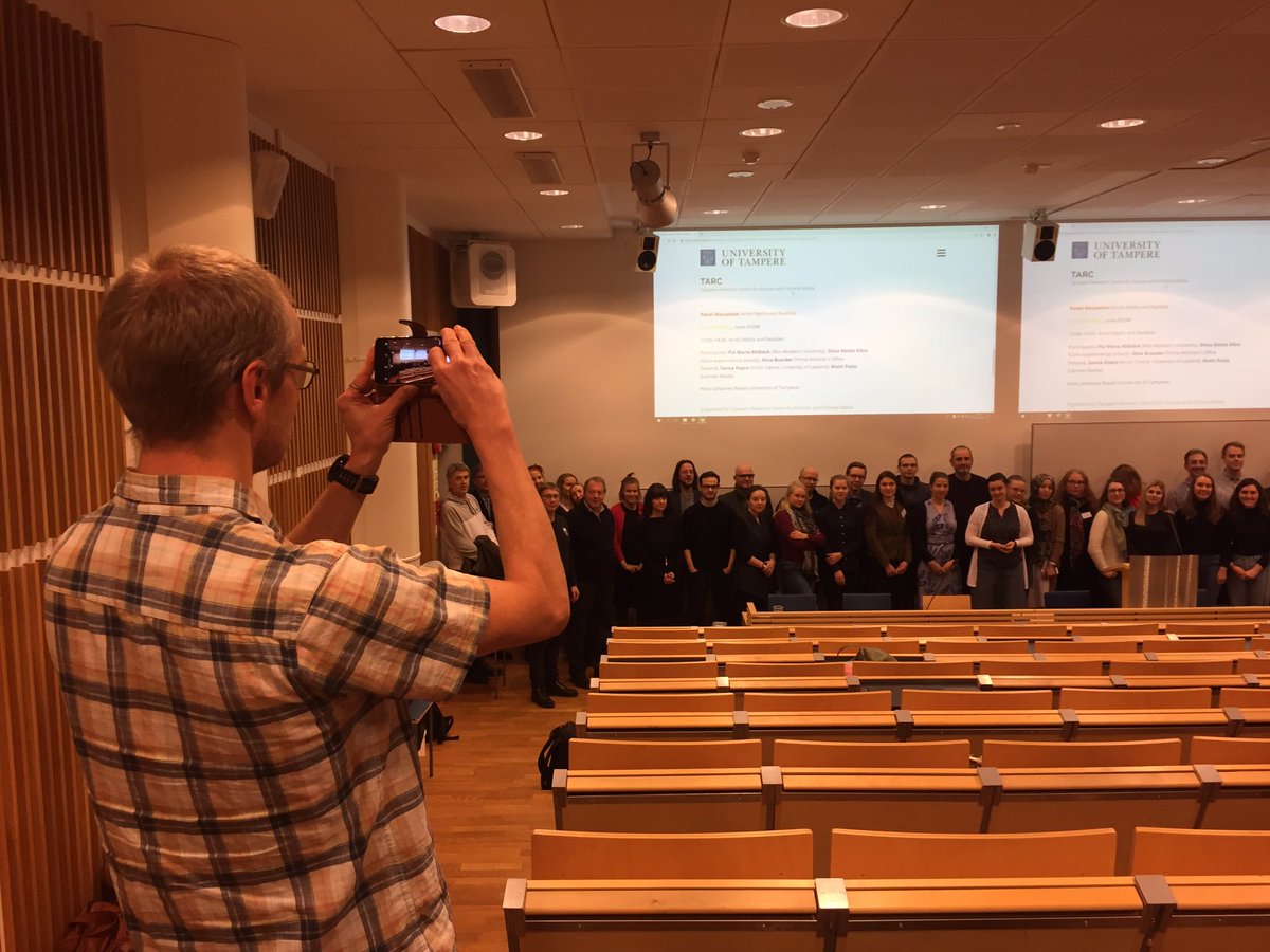 Memories in the making, on the first ever #tarcmasterclass @TaRCTampere with 45 students interested in #arcticmedia @COMS_UTA @MikaPerkiomaki