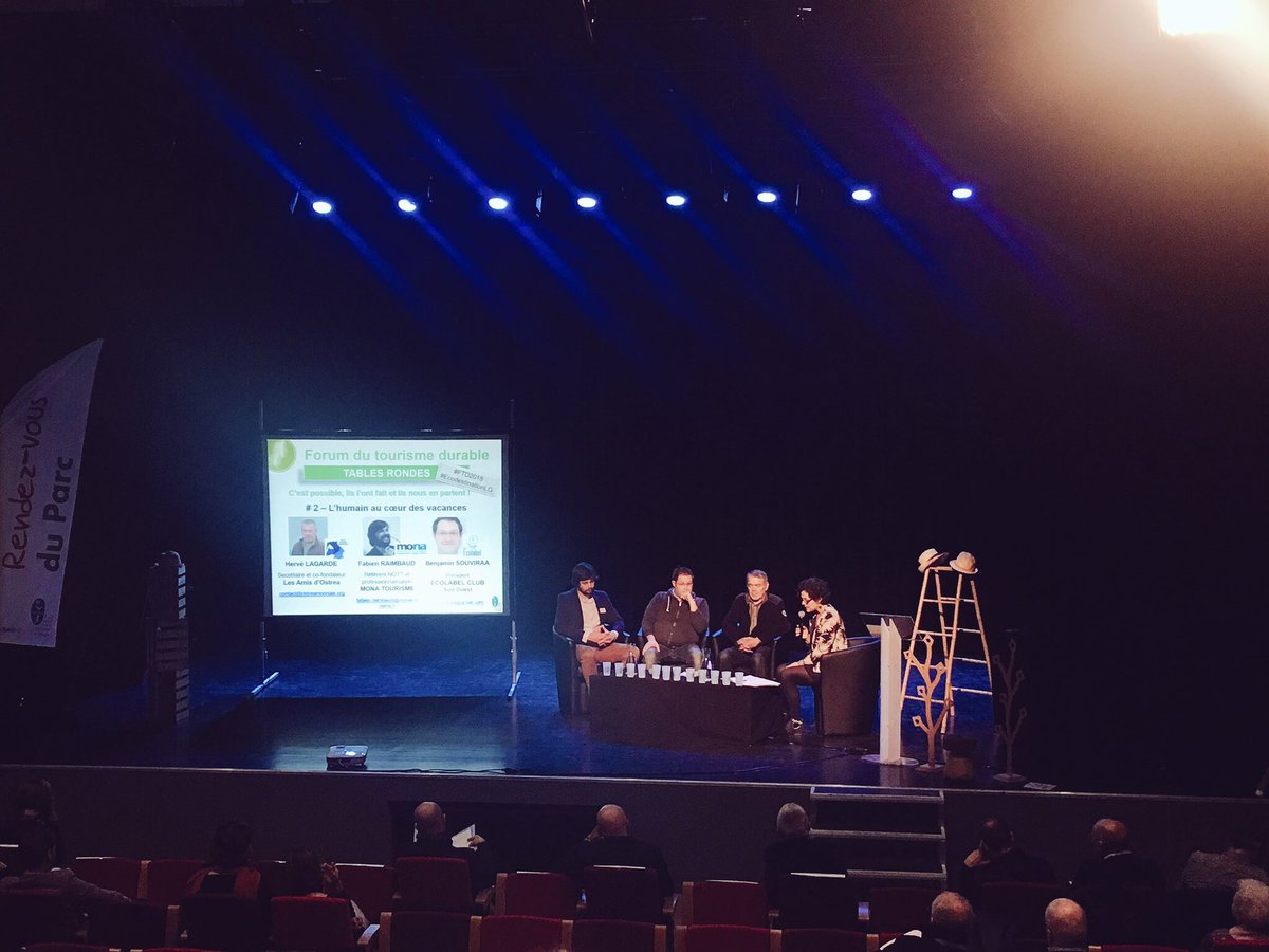 EcomuseMarqueze's tweet photo. #FTD2018 #EcodestinationLG
Table ronde 2 - l’humain au cœur des vacances
@fabienraimbaud «@monatourisme », H.Lagarde « Les Amis d’Ostrea », B.Souviraa « Ecolobel Club Sud-Ouest »
Ils nous en parlent ! https://t.co/PDIyjwNHy3
