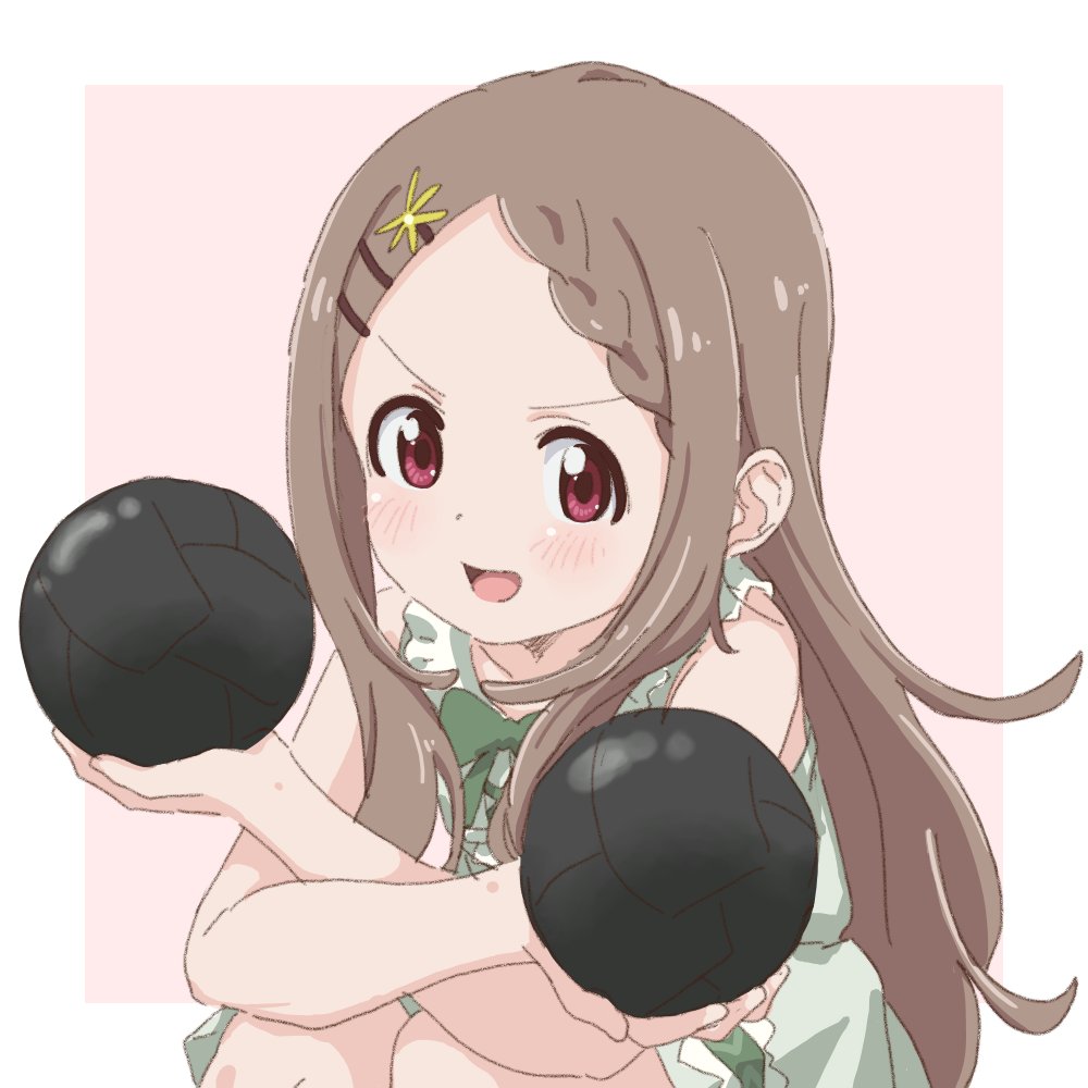 「今日のお弁当はバクダンおにぎりです!
ここなちゃんとお出掛けしたい 」|YKRのイラスト