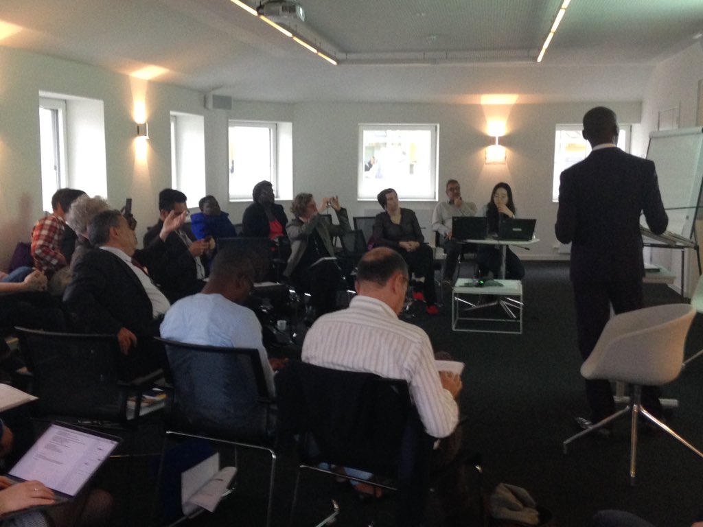 mariehegel's tweet photo. Mayor #CapeCost at our @CitiesAlliance resilience workshop in #Brussels.Sharing how weak solid waste management has contaminated their water fronts & pubic spaces and how his city is now taking local #climatechange actions: "warp your waste own a dustbin" campaign https://t.co/3vn0TOxzyR