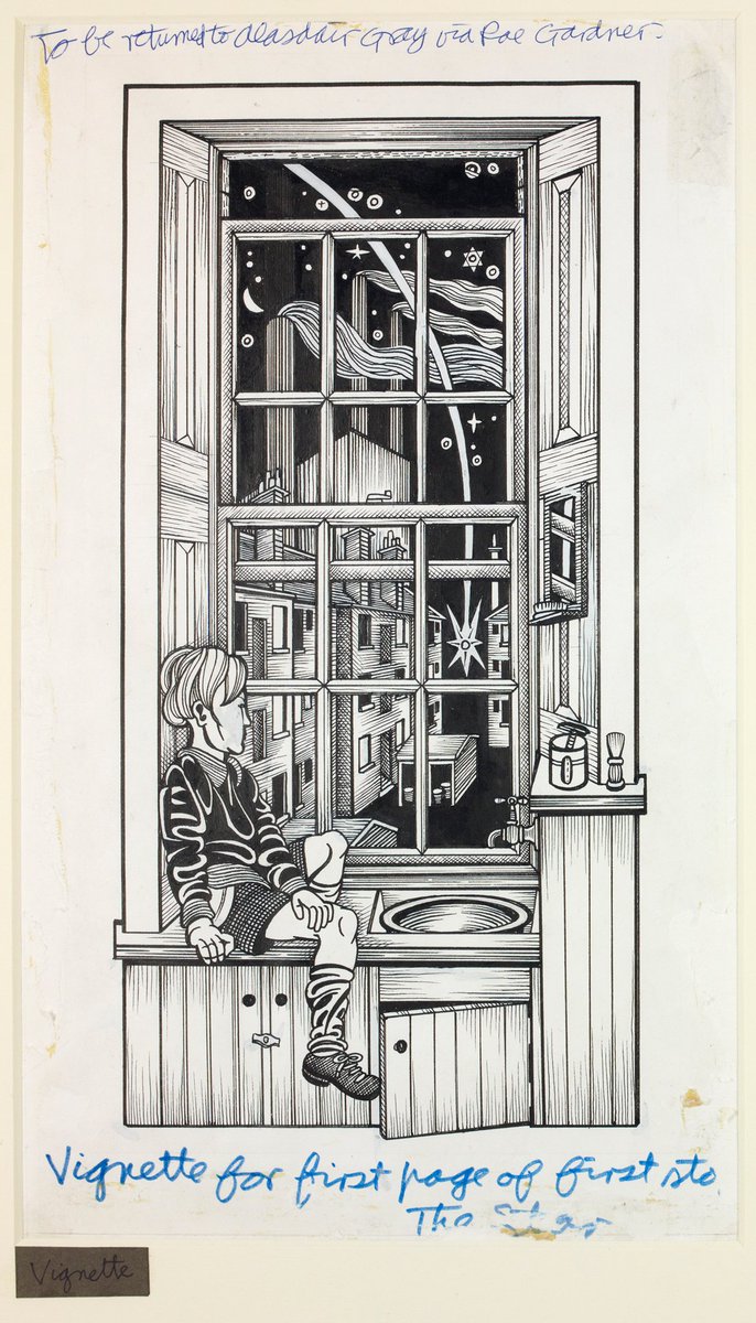 Illustration for Alasdair Gray's 1983 'Unlikely Stories, Mostly' (Acc.10191) #ArchiveAdventDoor #ArchiveAdventCalendar <a href="/ARAScot/">ARA Scotland</a>