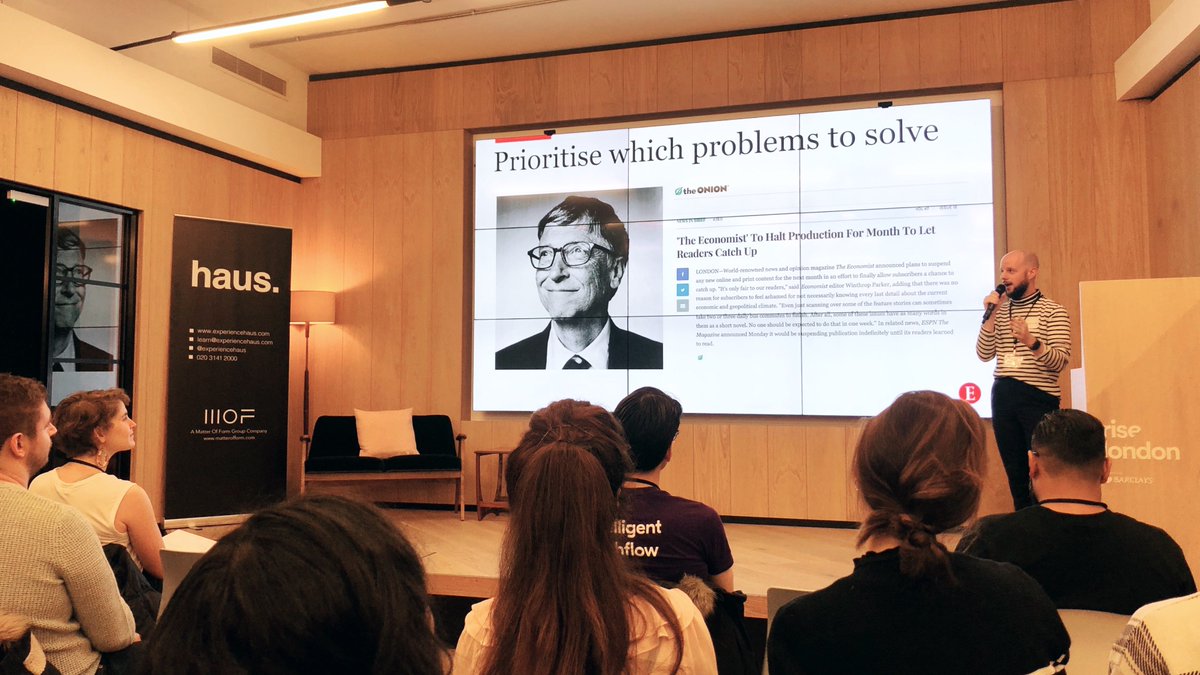 experiencehaus's tweet image. What a captivating talk that was Richard Holden, Deputy Head of Product from @TheEconomist - explaining their approach to using technology to modernize a 175-year-old newspaper for today&apos;s digitally-orientated reader #ExperienceHaus #learnbyexperience #AConversationAboutDesign