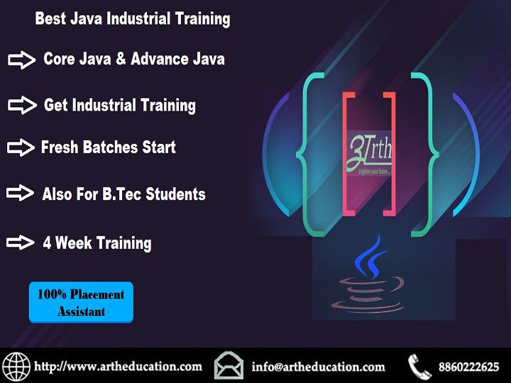 MailArth's tweet image. Best Java Industrial Training in Delhi. JAVA industrial training classes for Beginners, Engineering students & Experienced. For Free Demo Class Call on 8860222625 & Link- artheducation.com/computer-cours…
#CoreJavaCourse,
#AdvanceJavaCourse,
#LanguagesCourse,
#SoftwareLanguageCourse