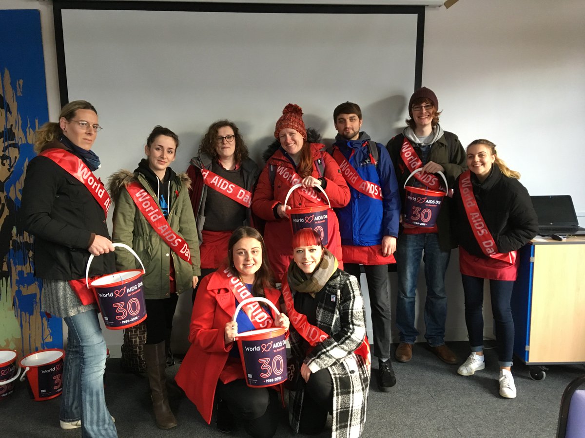 GMPaSH's tweet photo. A huge thanks to @VodafoneUK volunteers raising awareness &amp; collecting on St. Peter's Sq &amp; Cross St #manchester today for 30th #worldaidsday 1 Dec to support services for people newly diagnosed with #HIV, living longer term with HIV or at greatest risk of acquiring HIV. #uequalsu https://t.co/uHhYxYGQaT
