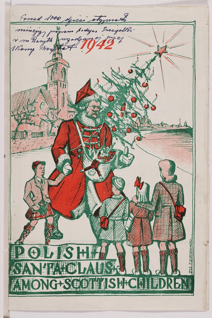 Christmas card from papers re the 7th Workshop Company of the Polish Army in Great Britain (Acc.6174) #ArchiveAdventDoor #ArchiveAdventCalendar <a href="/ARAScot/">ARA Scotland</a>