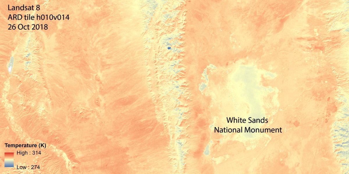 Example of the Landsat Surface Temperature Science Product