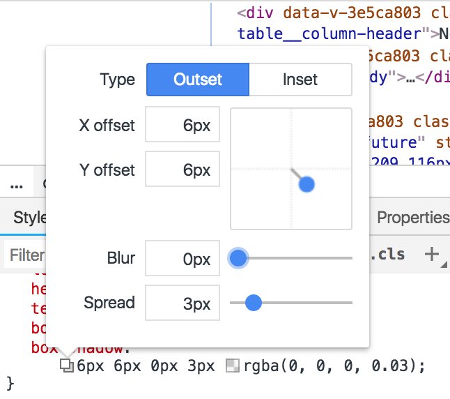 Today I realized that Chrome has a *very* useful box-shadow tool: