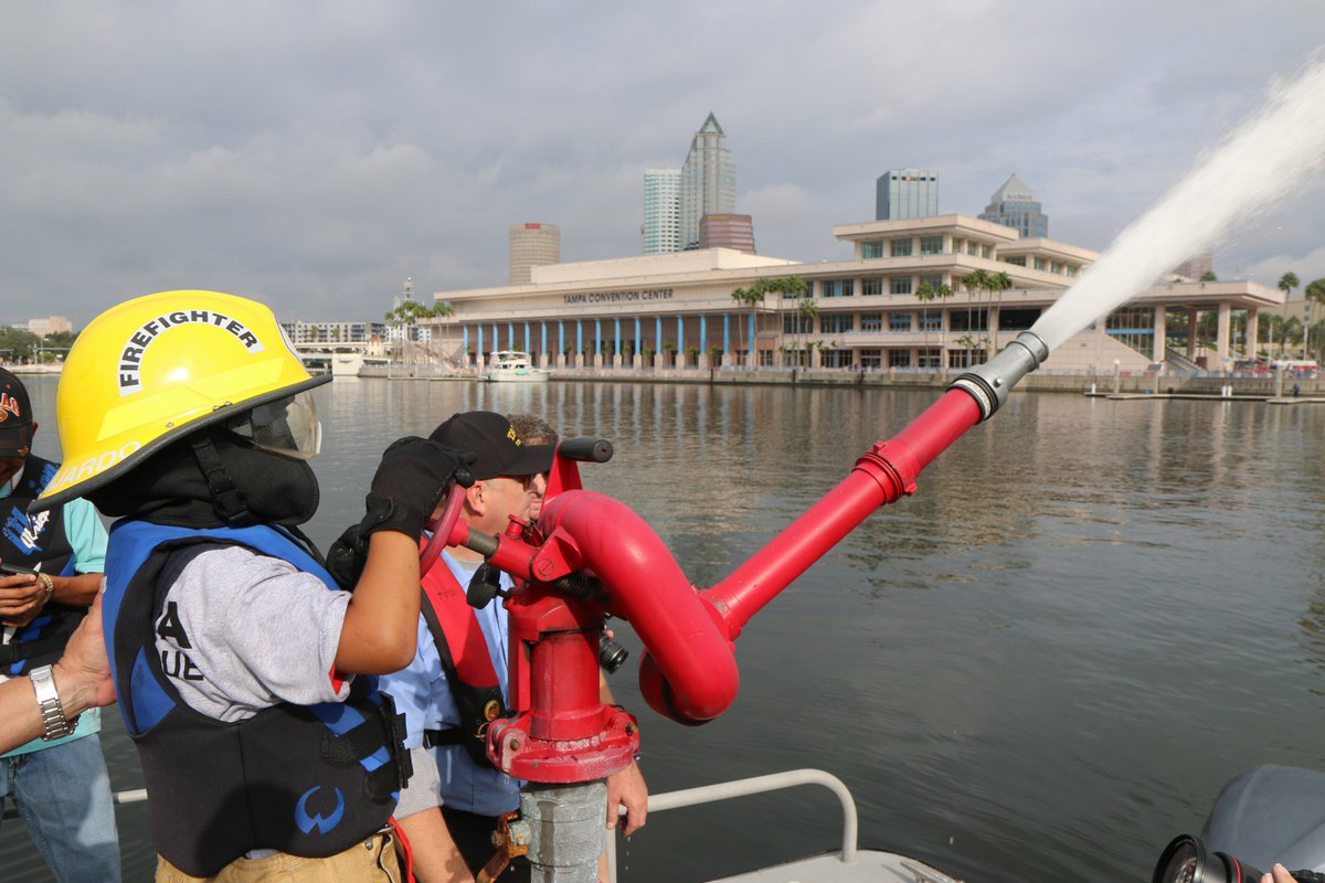 TheTampaCC's tweet photo. #FBF to last week when @makeawishsfla & @TampaFireRescue teamed up to grant Samuel his wish of being a firefighter for a day. π We were honored to send Samuel off as he boarded the Fireboat at our boating docks. Read more on our blog: https://t.co/a0DQrBtppk #FeelGoodFriday https://t.co/BT9nfJ4RiY