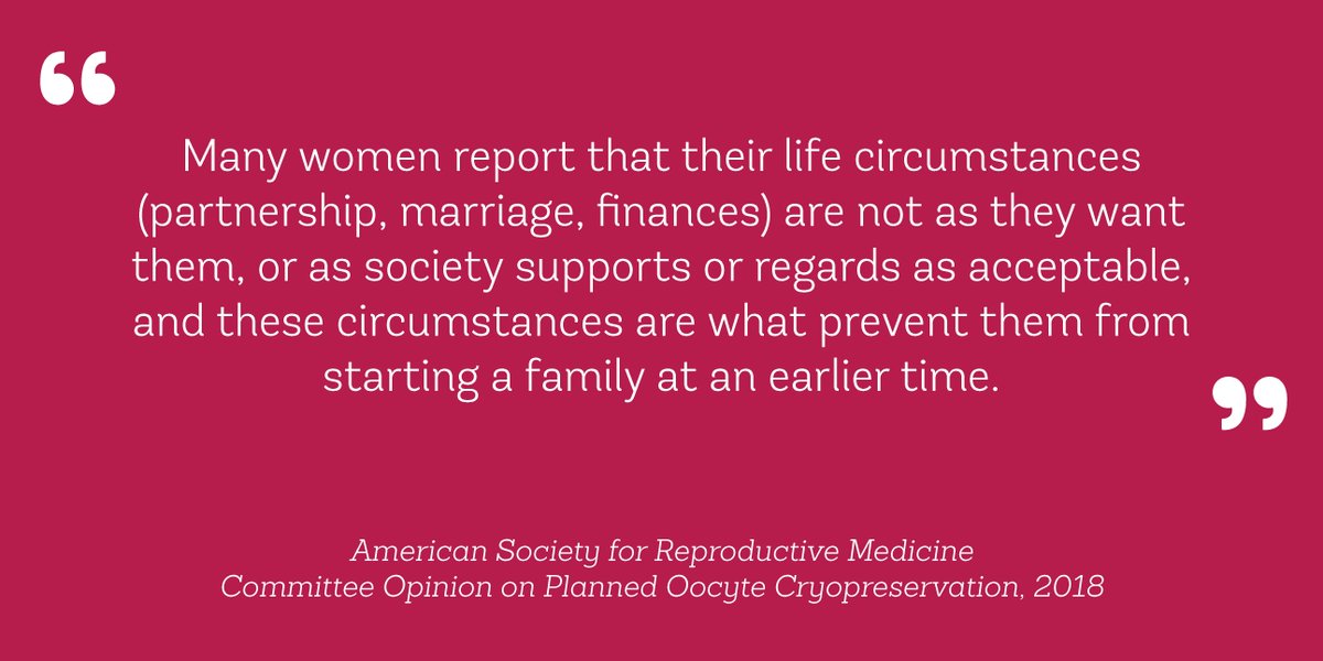 It’s time to put the myth of the egg freezing woman who’s purposely “delaying childbearing” to rest. Read more from @ReprodMed's Committee Opinion on egg freezing: bit.ly/2S0wVnA