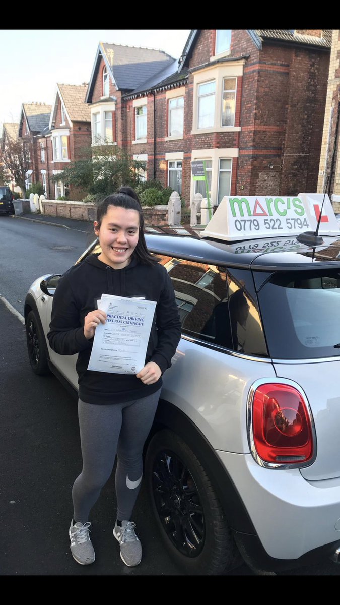 MarcsDrivingSch's tweet photo. Great drive today for.Catherine Pearson passing today at Wallasey with 4 minors well done https://t.co/kfJtNyRuu6