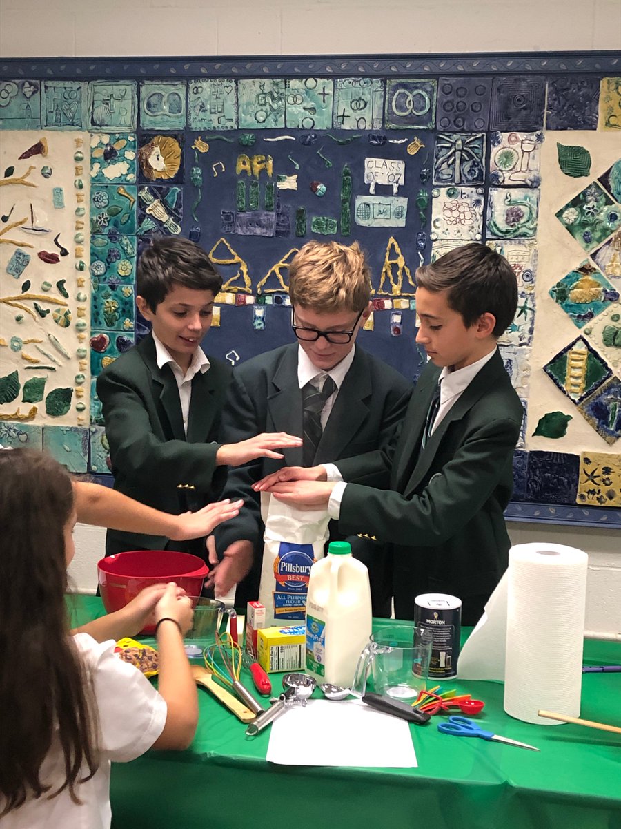 TransfigCS10591's tweet image. Our 6th graders ended their unit on ratios by converting a recipe and baking cookies. The students saw how important correct conversions are! #funwhilelearning #realworldproblems #baking