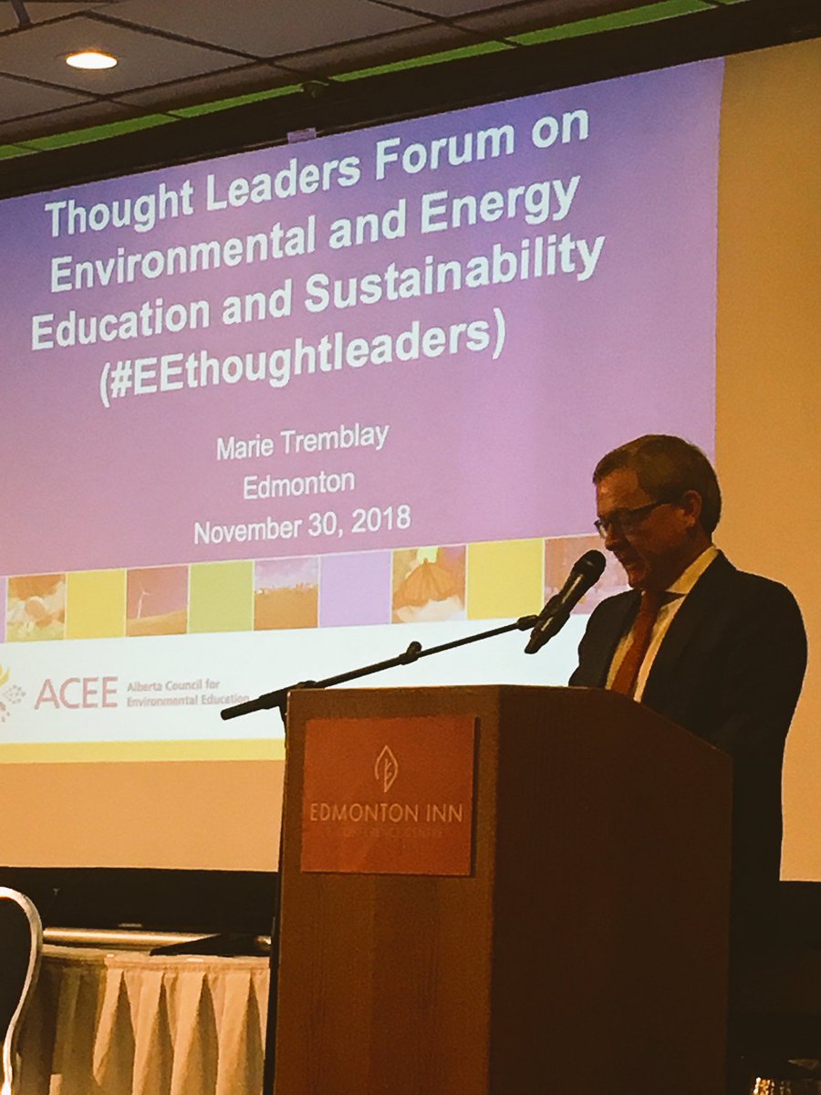 Pleased to introduce #EEThoughtleaders <a href="/davideggenAB/">David Eggen</a> at the @AlbertaEE Thought Leaders Forum on Environmental and Energy Education.