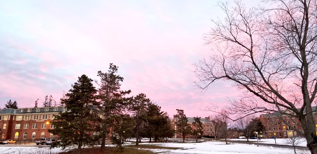 OipUmaine's tweet photo. Absolutely stunning sunset sky last night at our campus in Orono!#Sunset #UMaine #BlackBearNation #YouAreWelcomeHere https://t.co/cFSEtrt540