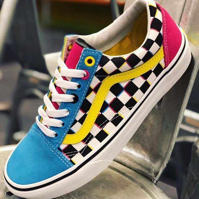 old skool multicolor vans