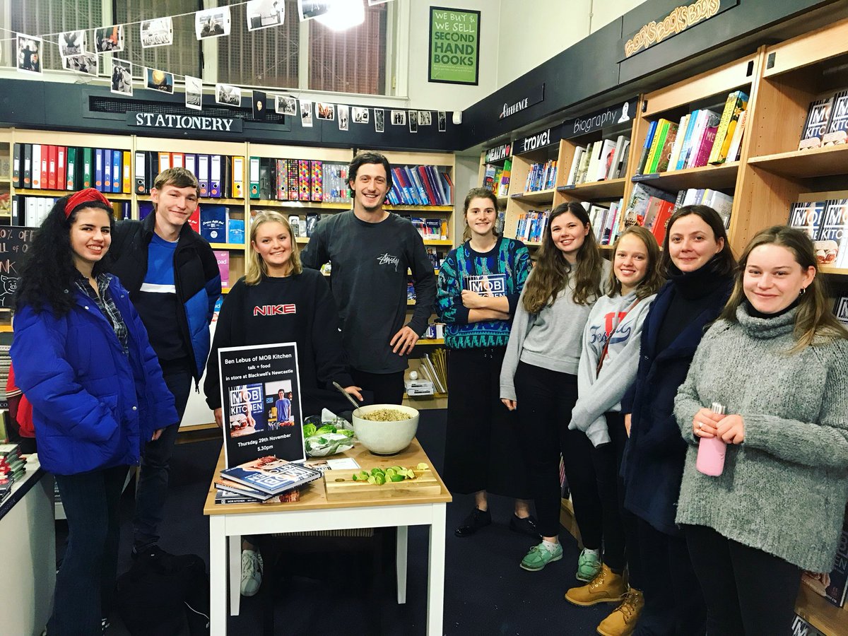 BlackwellNcl's tweet image. So great to have @mobkitchenuk with us yesterday. Thanks for coming up, and the for delicious food! #mobkitchen #booksigning #blackwells