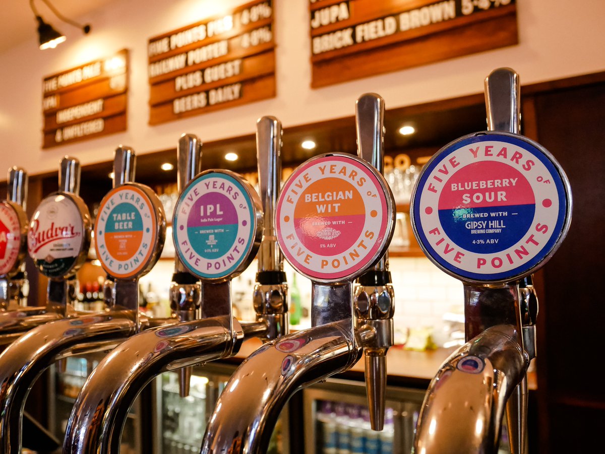 The Pembury Tavern (@pemburytavern) on Twitter photo Now that's a great looking lineup.
Who's looking forward to trying these fresh collab brews this evening?
Come say hi and have a beer with the <a href="/FivePointsBrew/">The Five Points</a> team to celebrate the second round of their 5th birthday beers. 🎉 Now that's a great looking lineup.
Who's looking forward to trying these fresh collab brews this evening?
Come say hi and have a beer with the <a href="/FivePointsBrew/">The Five Points</a> team to celebrate the second round of their 5th birthday beers. 🎉