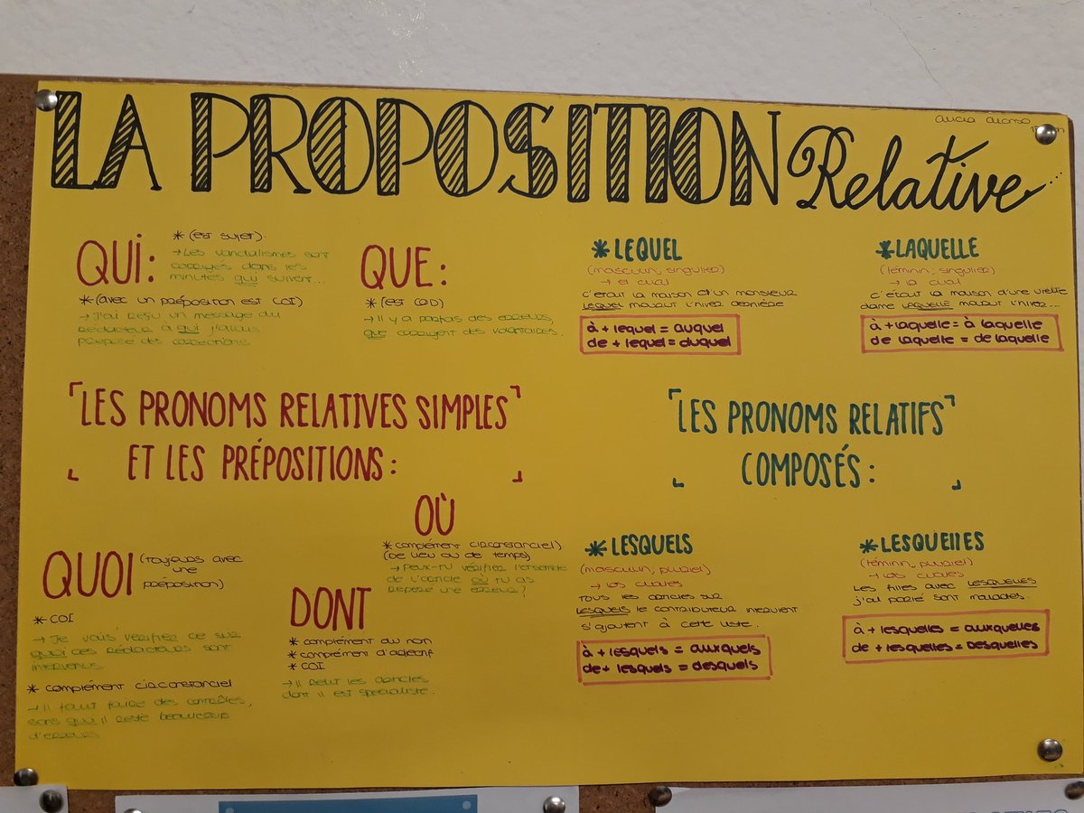 Sophfle's tweet photo. #1bach de @SekElCastillo demuestra la adquisición  de los #PronombresRelativos con la elaboración de un #poster / #infografía. #InteligenciaMultiple #inteligenciaespaciovisual #fle https://t.co/FxhSRIy6PC