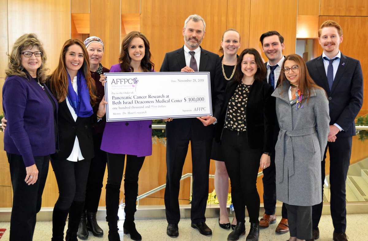 Our board members were so proud to present Dr. A. James Moser &amp; his amazing team at @PLI_BIDMC with our 2018 Pancreatic Cancer Research &amp; Patient Support grant yesterday in Boston!  #endcancer #WPCC #AFFPC