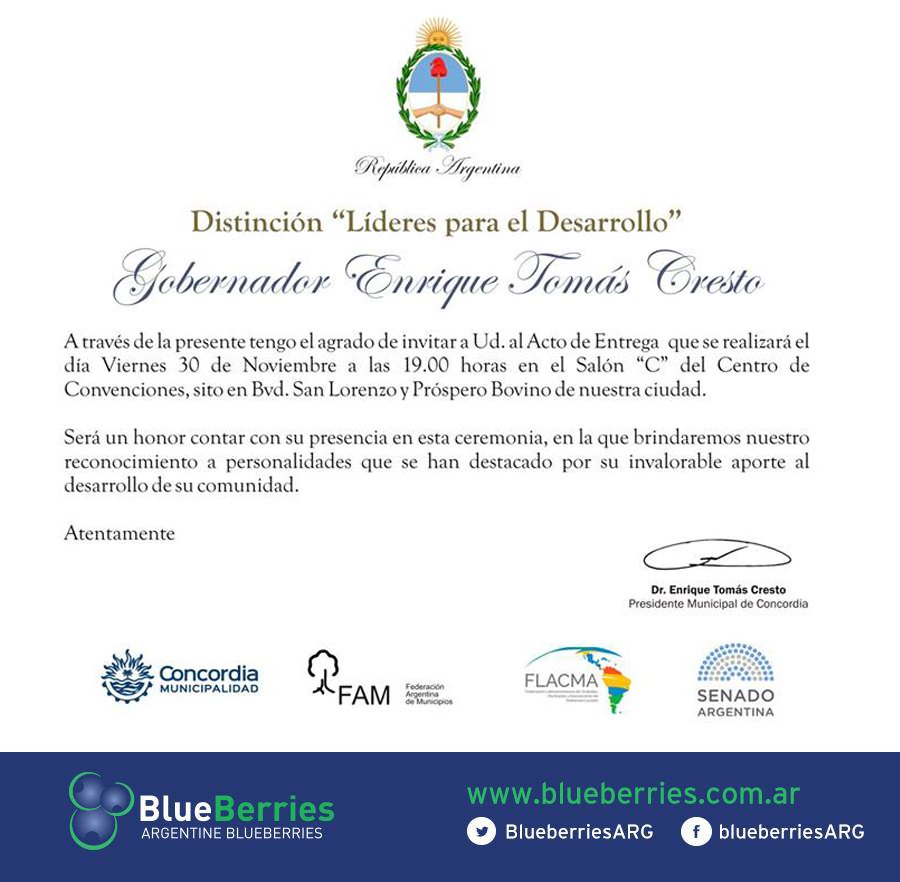 BlueberriesARG's tweet photo. El Senado Nacional entregará en Concordia las distinciones “Líderes para el Desarrollo: Gobernador Enrique Tomás Cresto”
👉https://t.co/7dp1pvPH9y…/el-senado-nacional-entregara-e…/
#arandanos #MejorConArandanos #export #MasFrutasyVerduras #blueberries #berries #frutas #berries https://t.co/dlrLwahRK3
