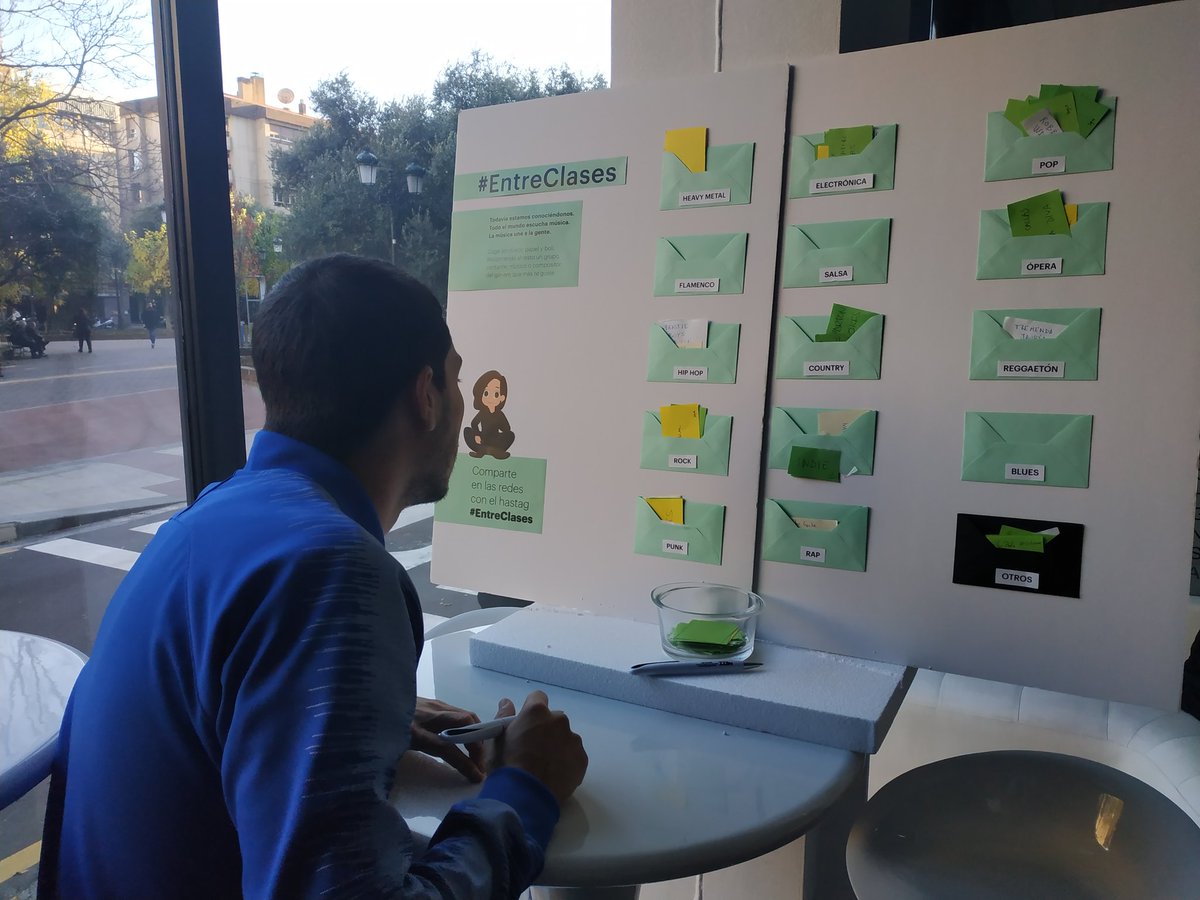 NettDigital's tweet photo. Momentos de #NETTworking entre alumnos del #MasterMPD a través de la encuesta sobre música que ha planteado @isalacambra #EntreClases cuántas ganas de conocer la música que escuchan nuestros profes y #TalentosDigitales https://t.co/zcri4KoKrc