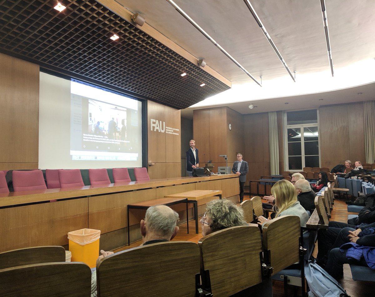 FAU_MaD_Lab's tweet photo. On Tuesday Prof. Dr. @BjoernEskofier head of the @FAU_MaD_Lab gave a talk about “Digitalisierung im Gesundheitsmarkt” at the Interdisziplinäres Zentrum für Digitale Geistes- und Sozialwissenschaften of the @UniFAU. Well done!

https://t.co/sB1wZPkIIi https://t.co/kWZB7FsslY