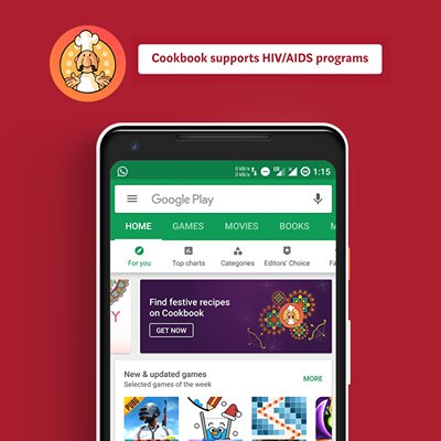 neerajmanoharan's tweet photo. #RT @riafytech: Super proud to support (RED) for HIV/AIDS programs. We're donating 15% of all purchases on Cookbook to the Global Fund to move closer to an AIDS-free generation. https://t.co/A9kHtJo3Xg #AIDSAwarenessWeek #AIDS #HIVAIDSAwareness #GoogleP… https://t.co/P1BF0cI4nU