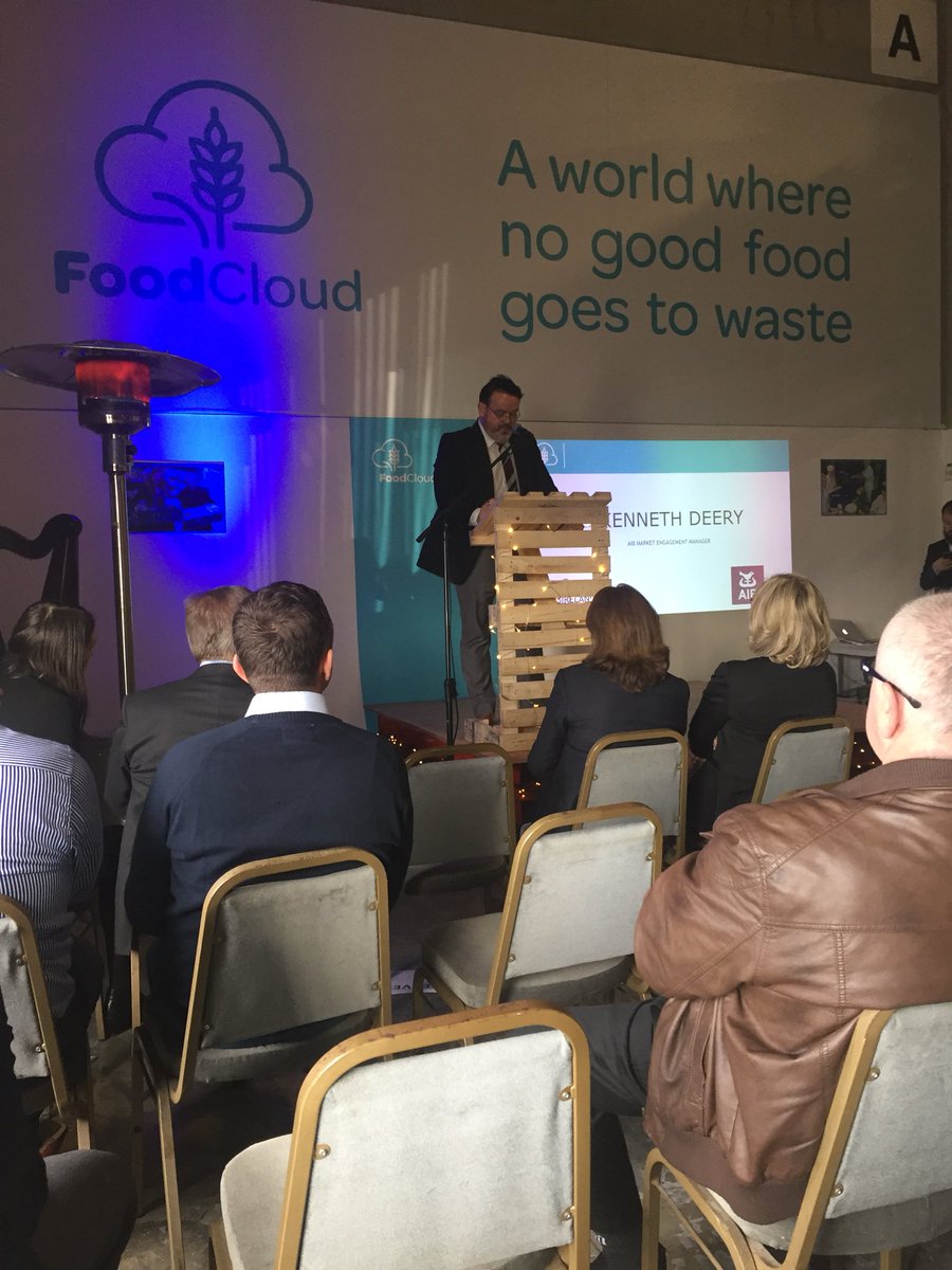 pat_piggott's tweet image. Kenny Deering from AIB Galway local market address the great crowd at the official launch of the Galway hub of the wonderful FoodCloud organisation. #BackingDoing