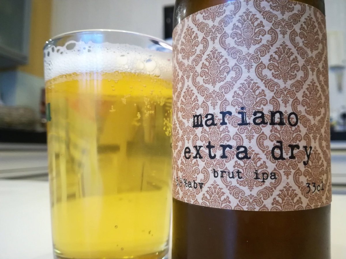 esbirrodebirra's tweet photo. Hoy comemos con esta Mariano Extra Dry de #barbasbeerproject , Brut Ipa pucelana, ligera, lupulada... Y por su puesto seca!🍻😉 https://t.co/xCIzKTZCxh