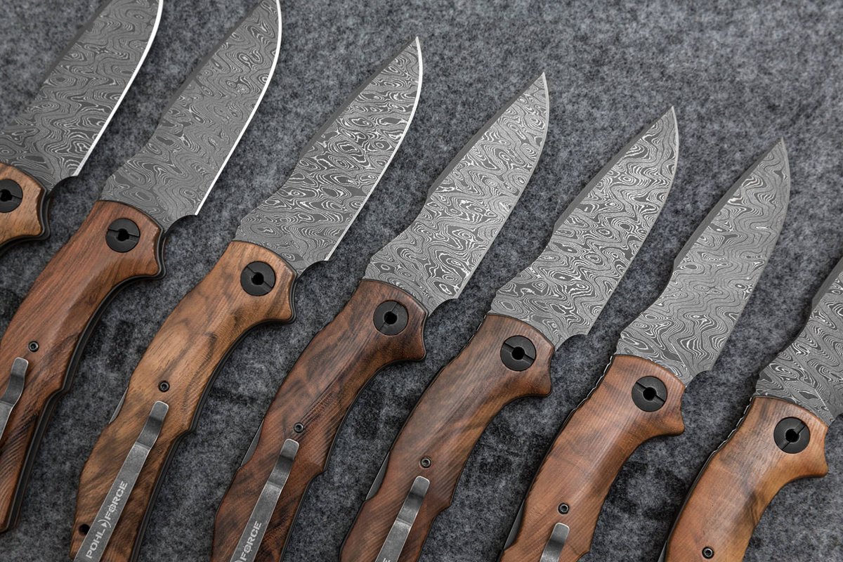 pohlforceknives's tweet photo. Good news to all collectors and damascus blade fans: we have a few knives of the limited Mike Five Damascus back in stock: https://t.co/7zTGl6mrw4
#pohlforce #chadnicholsdamascus #limitededition #blade #walnutroot #mikefive #forging #damast #bladesmith #knife #damascussteel https://t.co/GSzEuC6csW