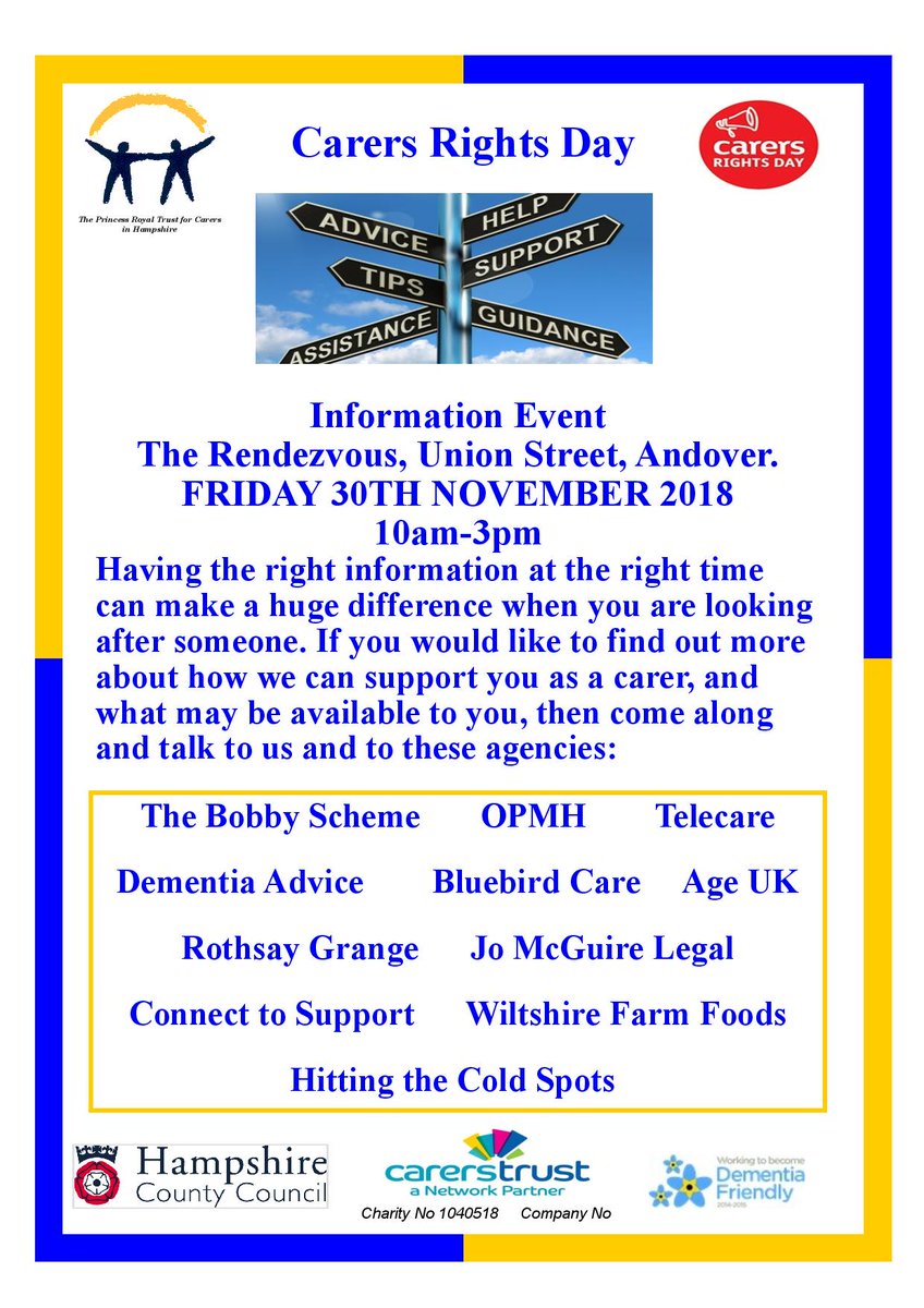 prtchampshire's tweet photo. #CarersRightsDay2018 #CarersRightsDay #Andover #Rendezvous @AndoverMind #wiltshirefarmfoods #connecttosupport #hittingthecoldspots #rothsaygrange @AgeConcernHants #OPMH and many more. https://t.co/D7ZLst9nph