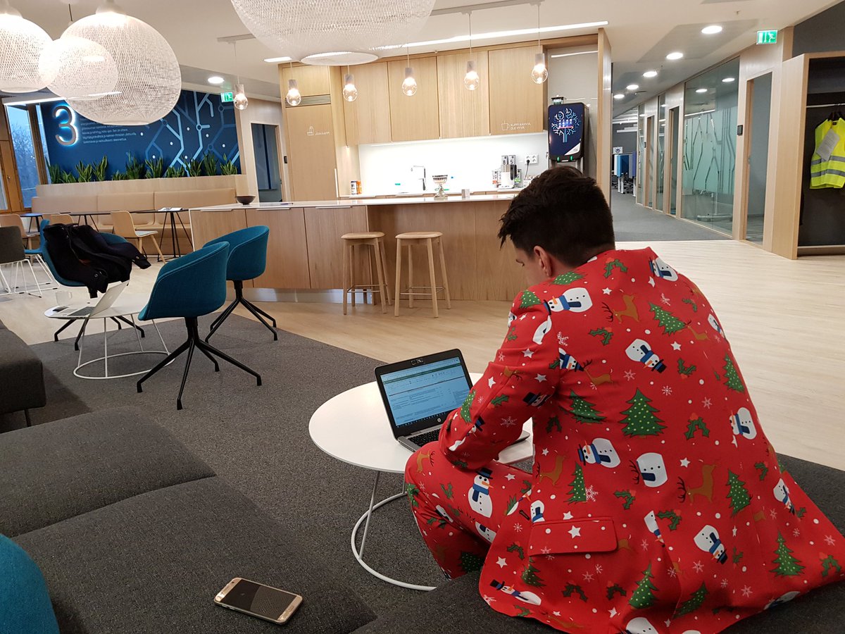 Upeita lookkeja ja pikkujoulutunnelmaa toimistolla!