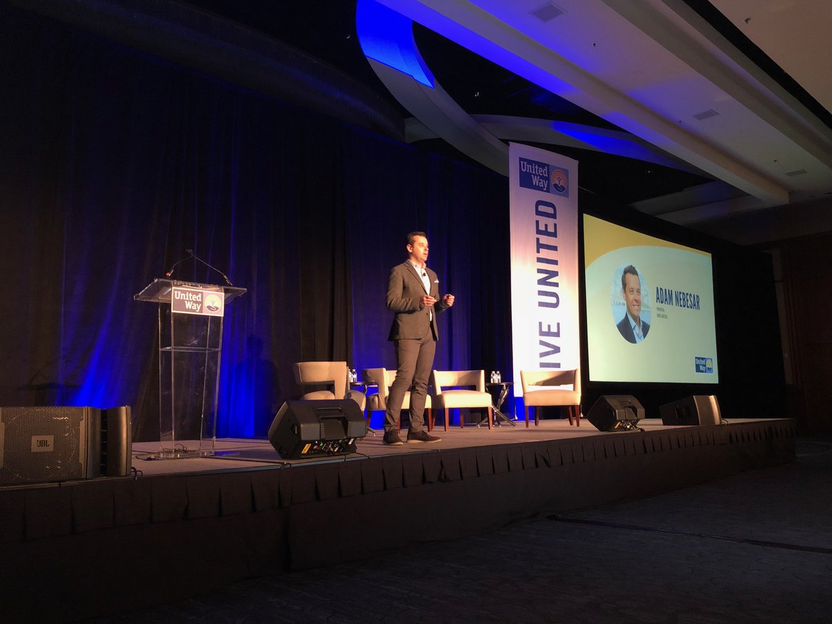 UnitedWayMABay's tweet photo. Now speaking is our PE/VC Breakfast emcee Adam Nebesar, Principal at @BainCapital and member of United Way's Private Equity and Venture Capital Leadership Council, on the benefits of the industry, the breakfast, and its 25 years of impact. #UWPEVC https://t.co/yIl0VJAca4