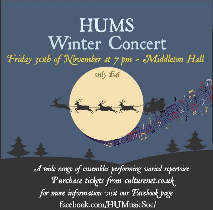 The big day has arrived! The concert starts at 7:00pm doors open at 6:30 pm 🎶❄️🌹

Tickets are available from this link or you can get yours on the door
culturenet.co.uk/events/hull-un… 

See you all tonight!🌟
