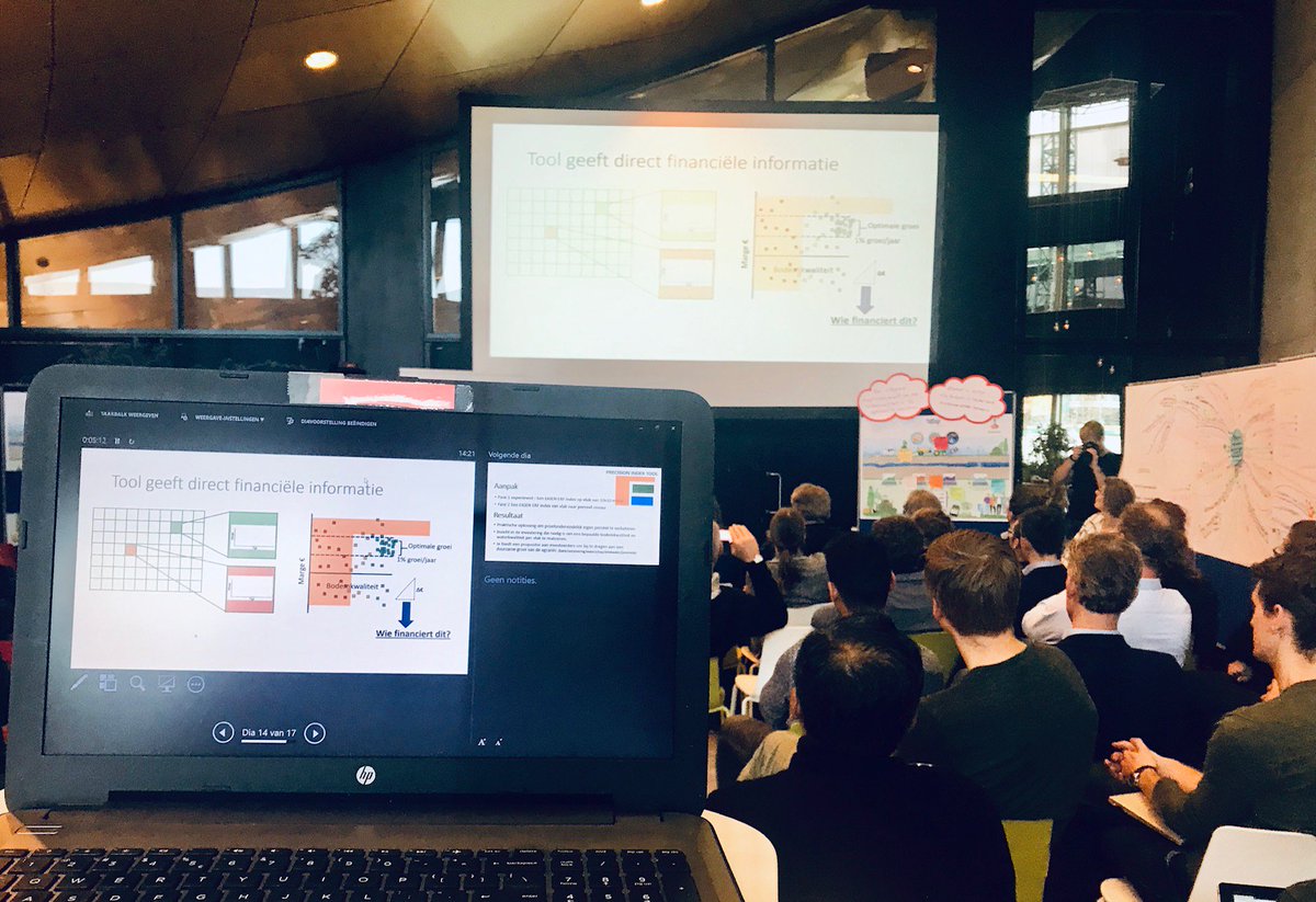 FarmHackNL's tweet photo. Pitchtime #Bodemhack, team 5: #PIET, Precision Index Tool, Kosten en Baten anayse op basis van opbrengst per meetpunt, voor zoeken naar optimum tussen opbrengst en uitspoeling & bodemkwaliteit https://t.co/zoOYdYbOCZ