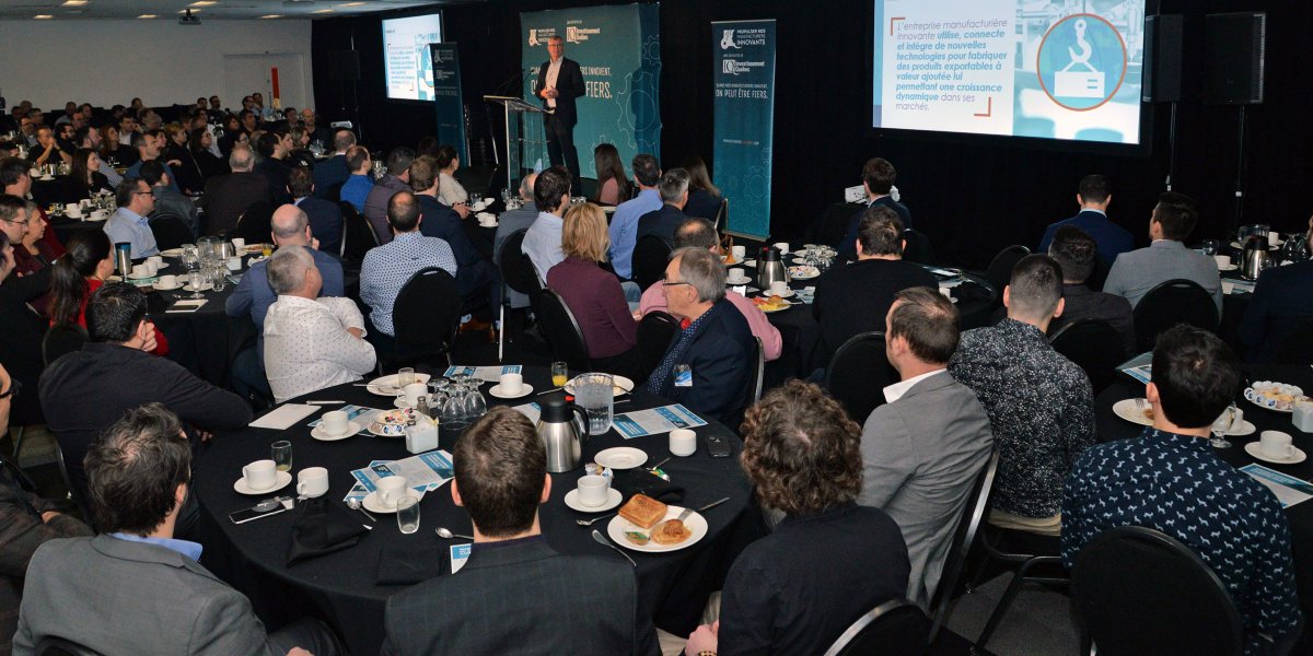 InvestQuebec's tweet photo. [ #ManufacturiersInnovants ] « L’industrie 4.0 est déjà parmi nous. C’est une évidence qui implique d’importants enjeux de complexité technologique, de financement de projets et de formation de main-d’œuvre. »

- Pierre Gabriel Côté, PDG d’@InvestQuebec https://t.co/qoNKZxbbP8
